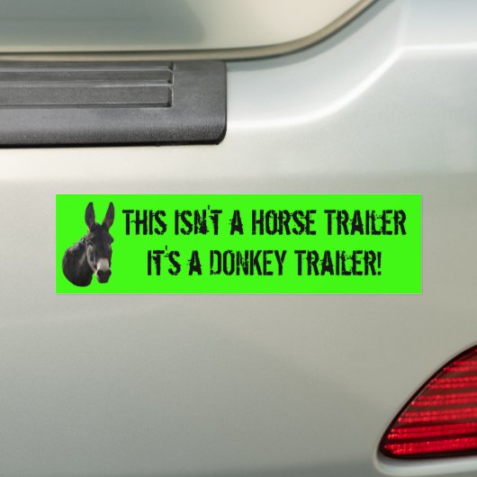 Dit is geen paardenwagen, het is een DONKEY traile Bumpersticker (Op auto)