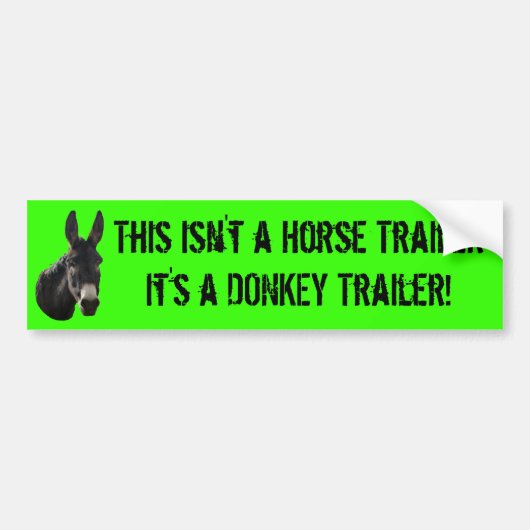 Dit is geen paardenwagen, het is een DONKEY traile Bumpersticker (Voorkant)