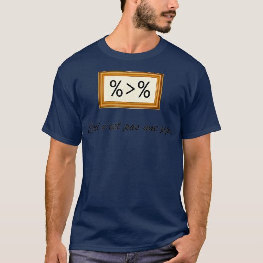 Dit is geen pijp R Data Science Art History T-shirt (Voorkant)