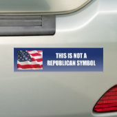 Dit is geen republikeins symbool bumpersticker (Op auto)