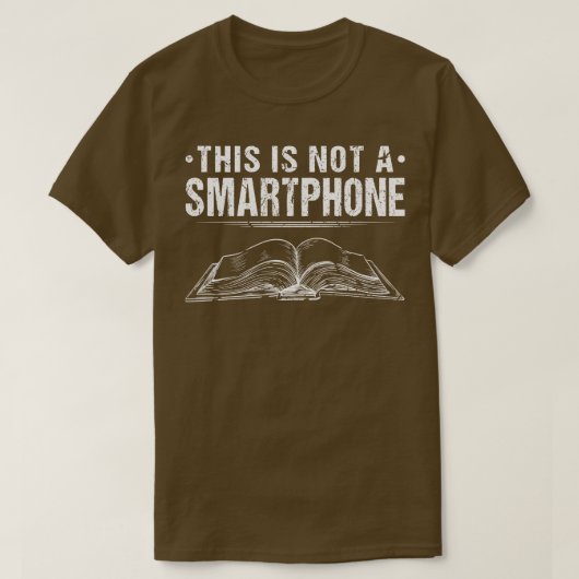 Dit is geen smartphone die grappige meme-lectuur b t-shirt (Design voorkant)