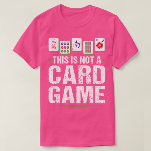 Dit is geen spel Mahjong Tegel Mah Jong T-shirt (Design voorkant)
