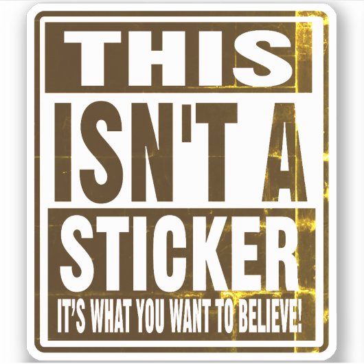 DIT IS GEEN STICKER! STICKER (Voorkant)