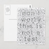 Dit is geen test briefkaart (Voorkant / Achterkant)