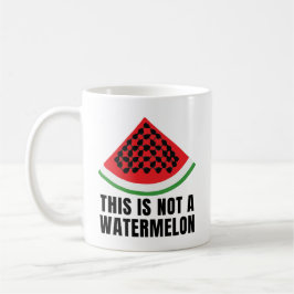 Dit is geen watermeloen - Palestijnse keffiyeh Koffiemok