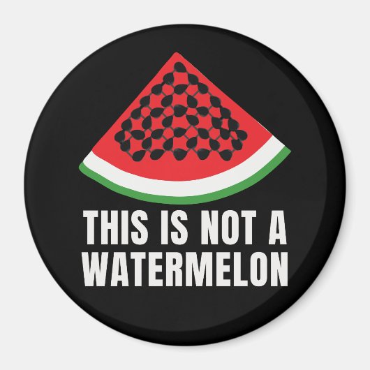 Dit is geen watermeloen - Palestijnse keffiyeh Magneet (Voorkant)