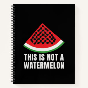 Dit is geen watermeloen - Palestijnse keffiyeh Notitieboek