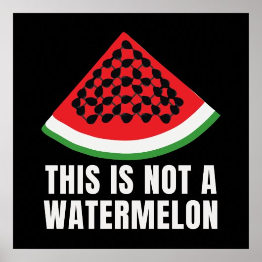 Dit is geen watermeloen - Palestijnse keffiyeh Poster (Voorkant)