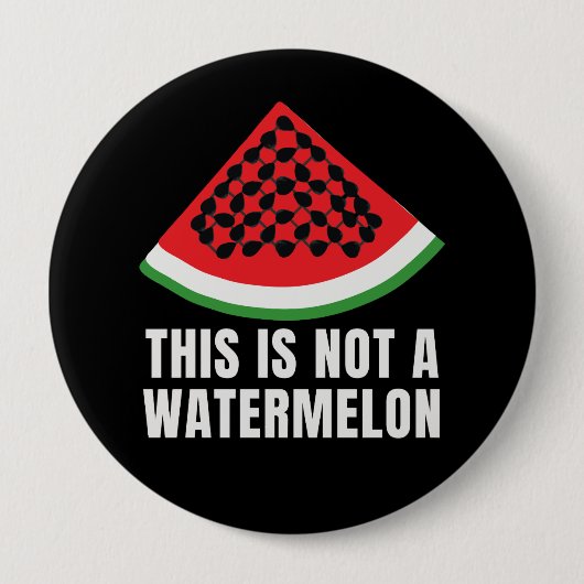 Dit is geen watermeloen - Palestijnse keffiyeh Ronde Button 4,0 Cm (Voorkant)