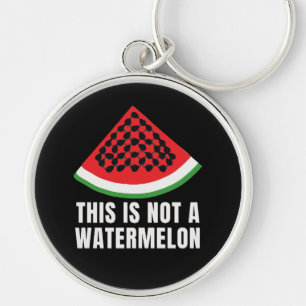 Dit is geen watermeloen - Palestijnse keffiyeh Sleutelhanger
