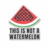 Dit is geen watermeloen - Palestijnse keffiyeh Sticker (Voorkant)