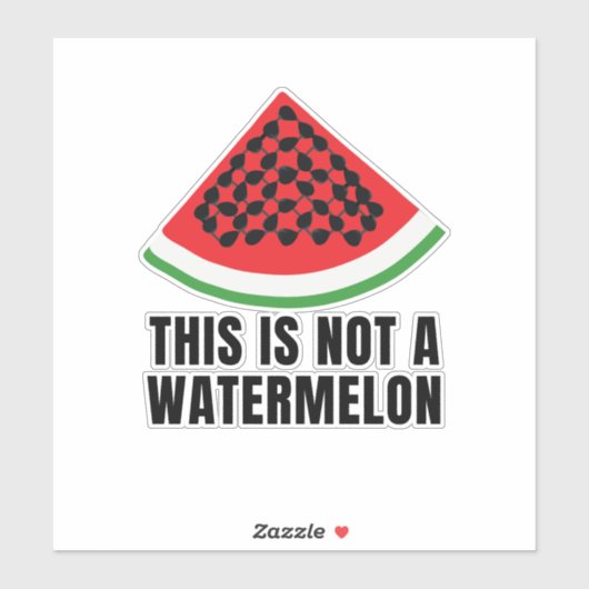 Dit is geen watermeloen - Palestijnse keffiyeh Sticker (Vel)