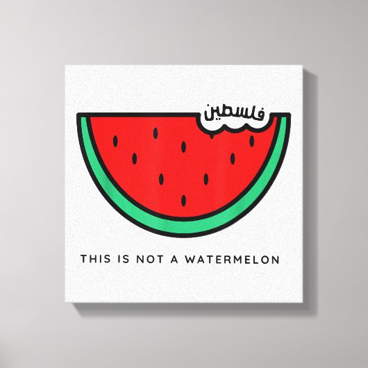 'Dit is geen watermeloen' Palestina Collectie Canvas Afdruk (Voorkant)