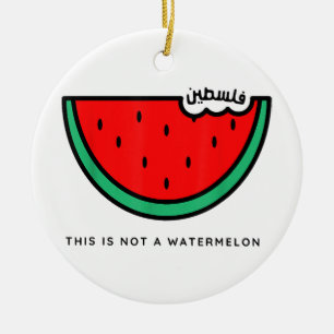'Dit is geen watermeloen' Palestina Collectie Keramisch Ornament