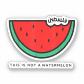 'Dit is geen watermeloen' Palestina Collectie Sticker (Voorkant)