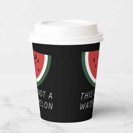 Dit is geen watermeloen - Palestine watermeloen Papieren Bekers (Links)