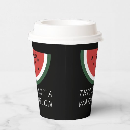 Dit is geen watermeloen - Palestine watermeloen Papieren Bekers (Rechts)