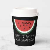 Dit is geen watermeloen - Palestine watermeloen Papieren Bekers (Voorkant)