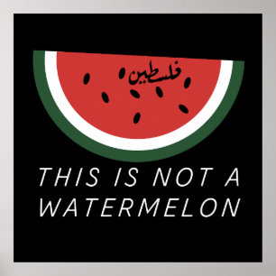 Dit is geen watermeloen - Palestine watermeloen Poster
