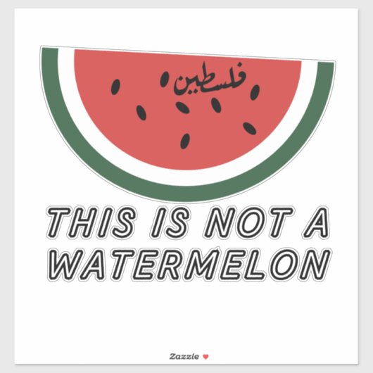Dit is geen watermeloen - Palestine watermeloen Sticker (Vel)