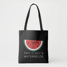 Dit is geen watermeloen - Palestine watermeloen Tote Bag
