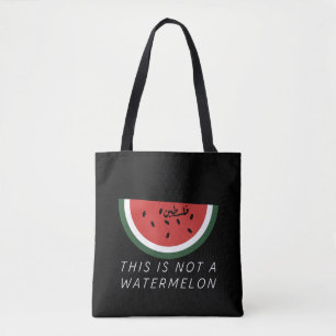 Dit is geen watermeloen - Palestine watermeloen Tote Bag
