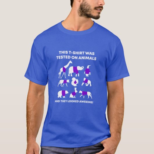 Dit is getest op dieren en het zag er geweldig ret t-shirt (Voorkant)