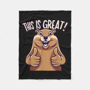 Dit Is Geweldig! - Bosmarmot - Grappig - Schattig Fleece Deken
