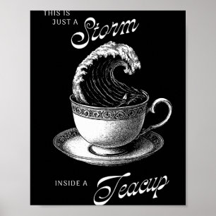 Dit is gewoon een grappige theeliefhebber in een t poster