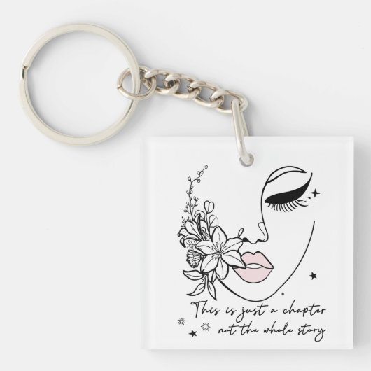 Dit is gewoon een hoofdstuk Positieve quote  Sleutelhanger (voorkant)