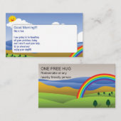 Dit is God Card en Hug Coupon Visitekaartje (Voorkant / Achterkant)