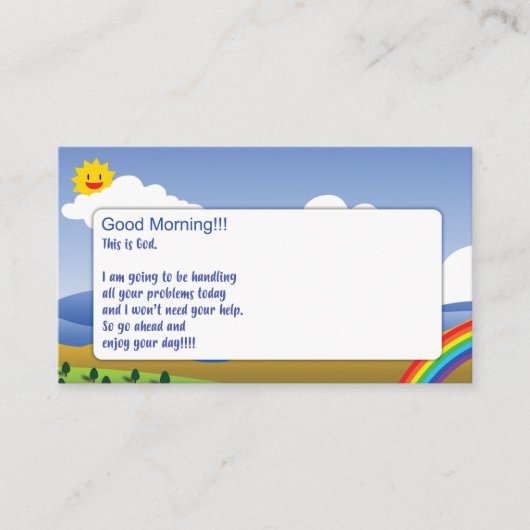 Dit is God Card en Hug Coupon Visitekaartje (Voorkant)