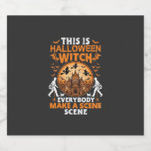 Dit is Halloween Sparkling Wijnetiket (Enkel label)