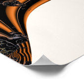 Dit is Halloween | Zwarte en Oranje fractaalkunst Poster (Hoek)