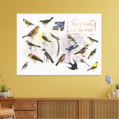 Dit is helemaal voor de vogels canvas afdruk (Insitu (Woonkamer))