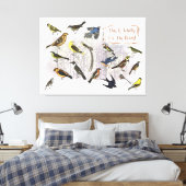 Dit is helemaal voor de vogels canvas afdruk (Insitu (Slaapkamer))