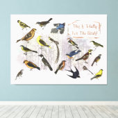 Dit is helemaal voor de vogels canvas afdruk (Insitu (Houten vloer))