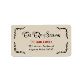 Dit is het Adresetiket van het seizoen Etiket (Voorkant)