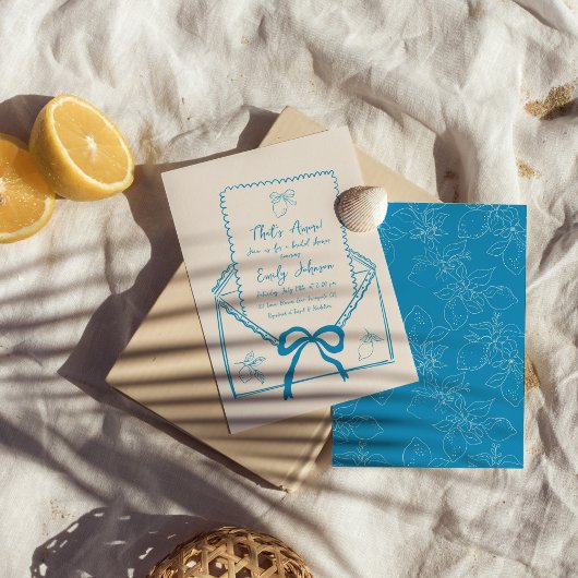 Dit is het Amore Hand Drawn Lemon Vrijgezellenfees Kaart