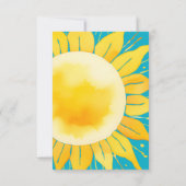 Dit is het Baby shower van Son Boy Blue Sunshine Bedankkaart (Achterkant)