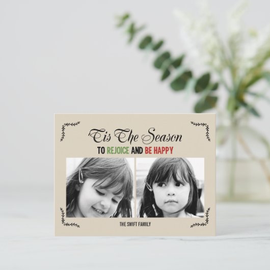 Dit is het Briefkaart van de Seizoensholiday-fotok (Staand voorkant)