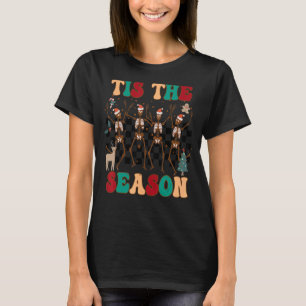Dit is het dansende skeleton kerstmis skelet sm t-shirt
