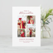 Dit is het Determination Red Photo Afstuderen Aankondiging (Staand voorkant)