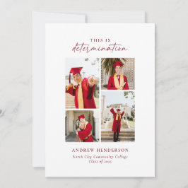 Dit is het Determination Red Photo Afstuderen Aankondiging