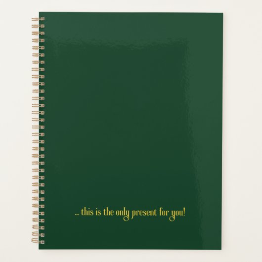 "Dit is het enige cadeau voor jou" planner (Voorkant)