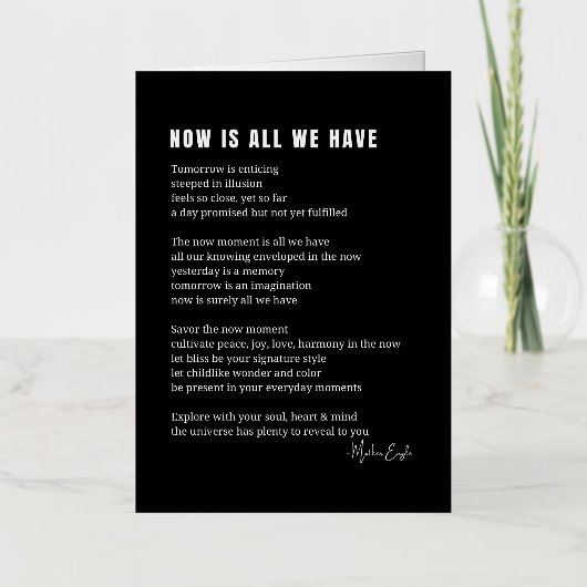 Dit is het enige gedicht dat we van Be Cadeau hebb Folie Wenskaart (Voorkant)