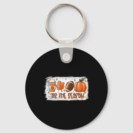 Dit is het Football Football Herfst van het seizoe Sleutelhanger (Voorkant)