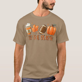 Dit is het Football van de Seizoen latte leves pom T-shirt