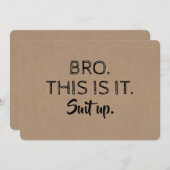 Dit is het - Funny Groomsman of Best Man Voorstel Kaart (Voorkant / Achterkant)