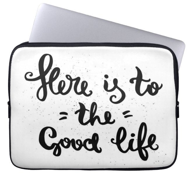 Dit is het goede leven laptop sleeve (Voorkant)